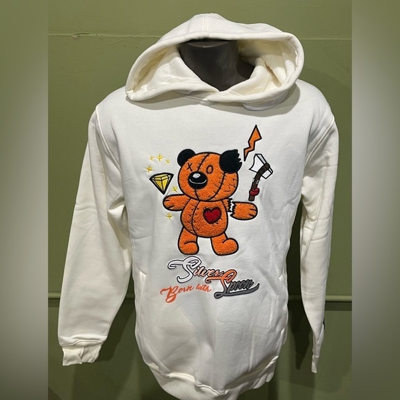 Bleecker&Mercer Other - Bleecker&Mercer Hoodie cream pullover with Bear Graphic